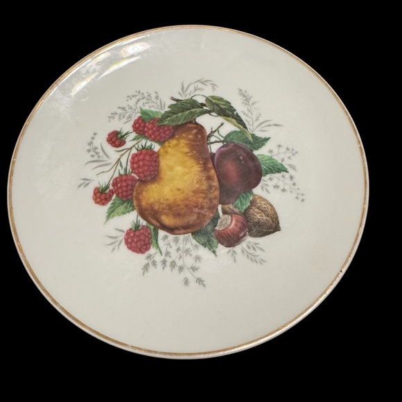 Vintage Jaeger Co. Bavaria Crown E&R Salad Plates (5) with Fruit Motif - Picture 3 of 7